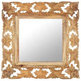 Mirror Natural Brown Solid Mango Wood Medium Decorative Inlays