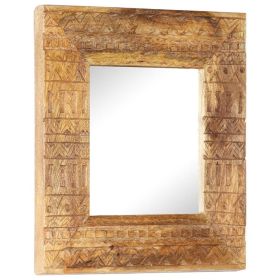 Mirror Natural wood grain Solid mango wood 19.7 in square