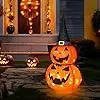 3FT Halloween Collapsible Pumpkin Decoration, 50 LED Pop-Up Pumpkin Lamp With Star Cap, Plug In Halloween Jack-O-Lantern With Metal Stand For Ind (Option: Orange)