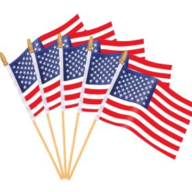 Small American Flags On Stick,65 American Flags Hand Held Mini US Flags For American Independence Day,Memorial Day President's Day,Veterans Day (Option: 02D267X)