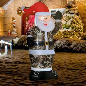 Christmas Inflatables Outdoor Decorations Santa Claus with Toy Bag (Option: Camo, White, Red-225x130x355 mm)