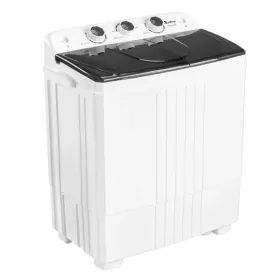 Twin Tub With Built-in Drain Pump XPB45-428S 20Lbs Semi-automatic Twin Tube Washing Machine For Apartment, Dorms, RVs, Camping And More, White&Bl (Option: Black)