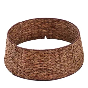Artisanal Woven Hyacinth Christmas Tree Collar - 28in Espresso Rattan & Wicker Tree Skirt/Base Cover (Option: defaulttitle)